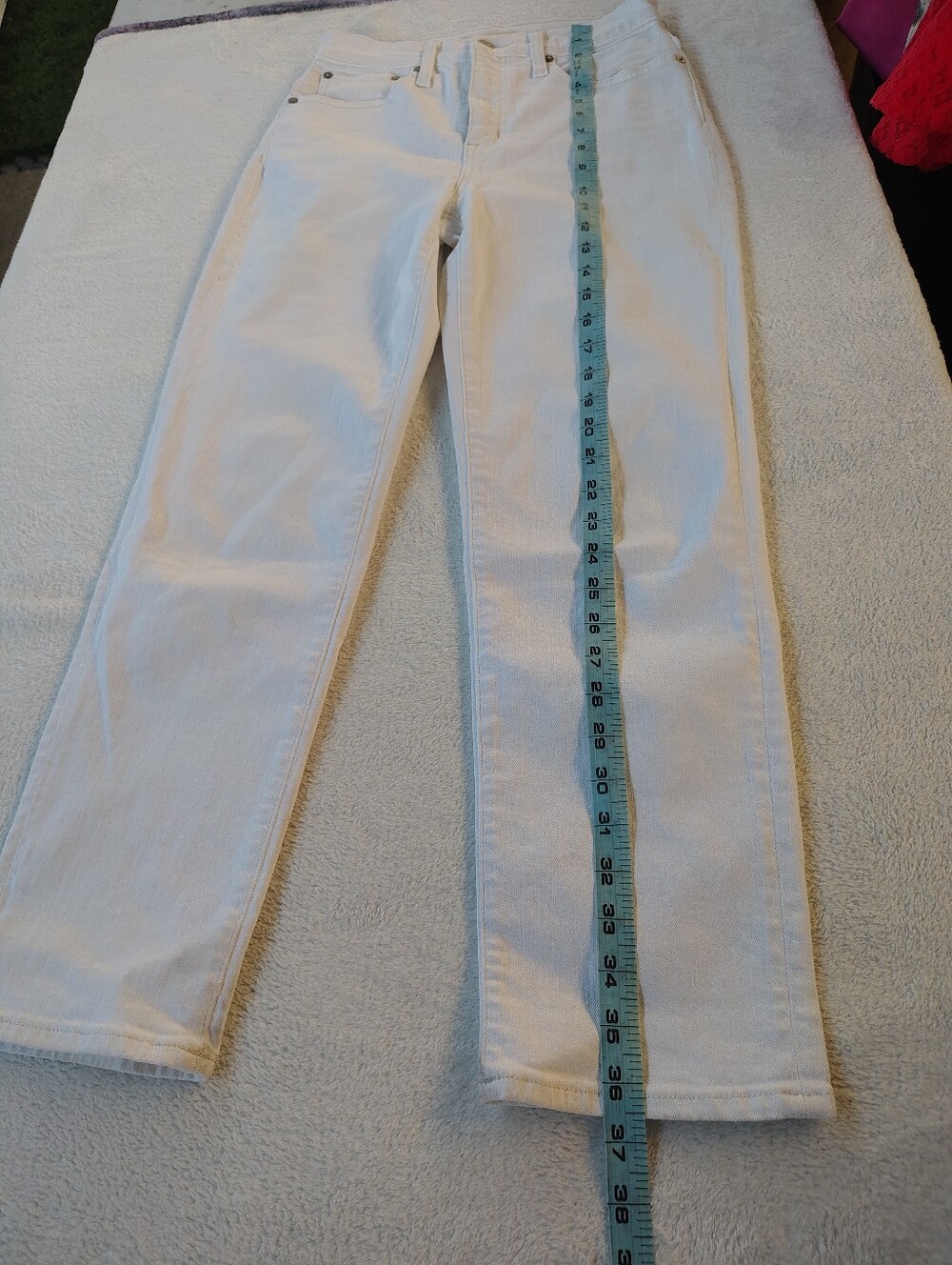 Madewell Cream Classis Straight-Leg Jeans - Picture 13 of 16